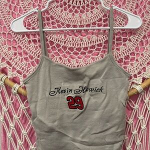 Gray Camisole with Red Accents